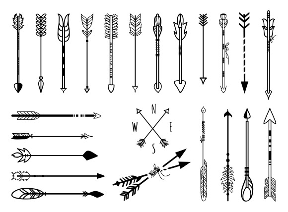 Hand Drawn Arrows Set