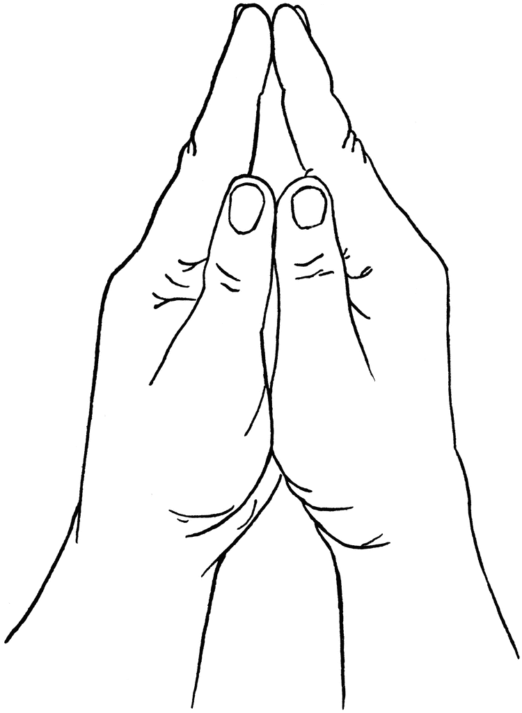 Hands Clasped Together Clipart Praying Positioned Hands