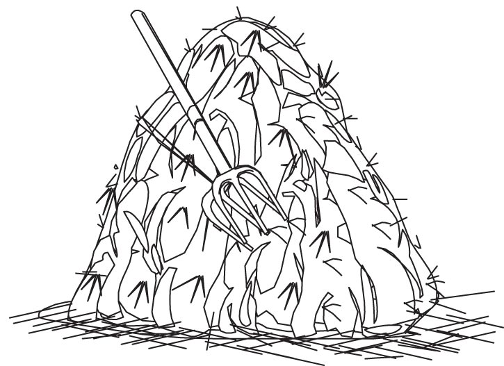 Hay Stacks Colouring Pages