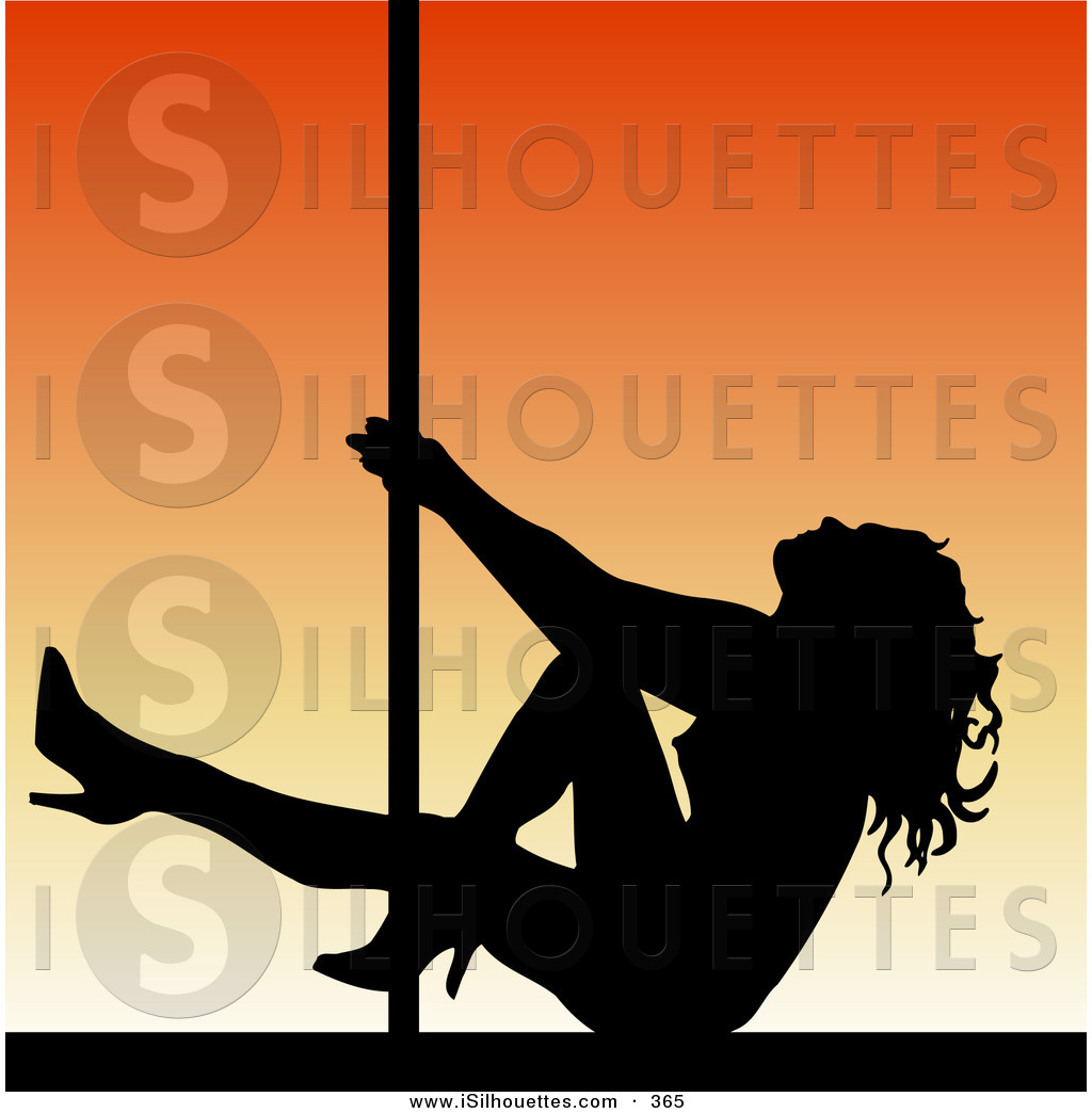Larger Preview  Silhouette Clipart Of A Black Silhouetted Pole Dancer
