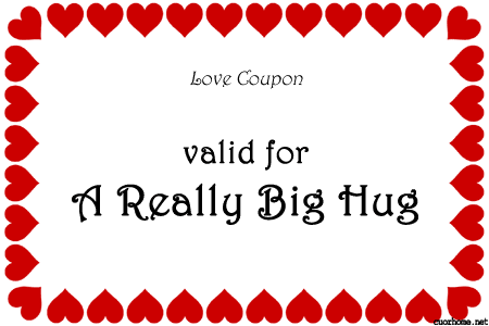 Love Coupon  Big Hug    Heart Images    Cuorhome Net