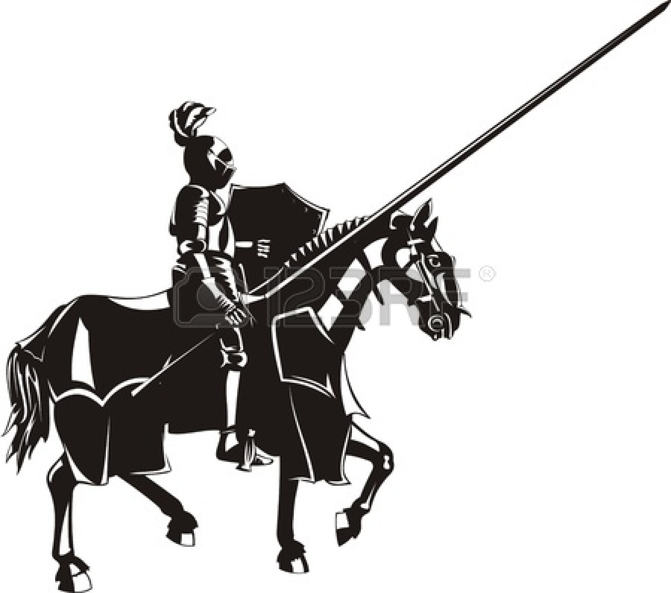 Medieval Knights On Horseback
