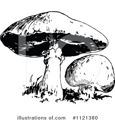 Mushroom Clip Art Black And White