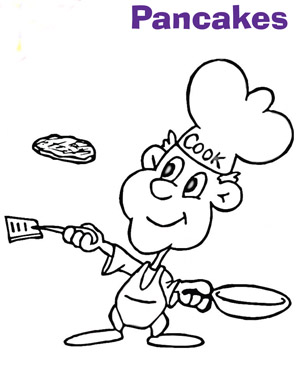 Pancake Drawing A Line Drawing Of Chef