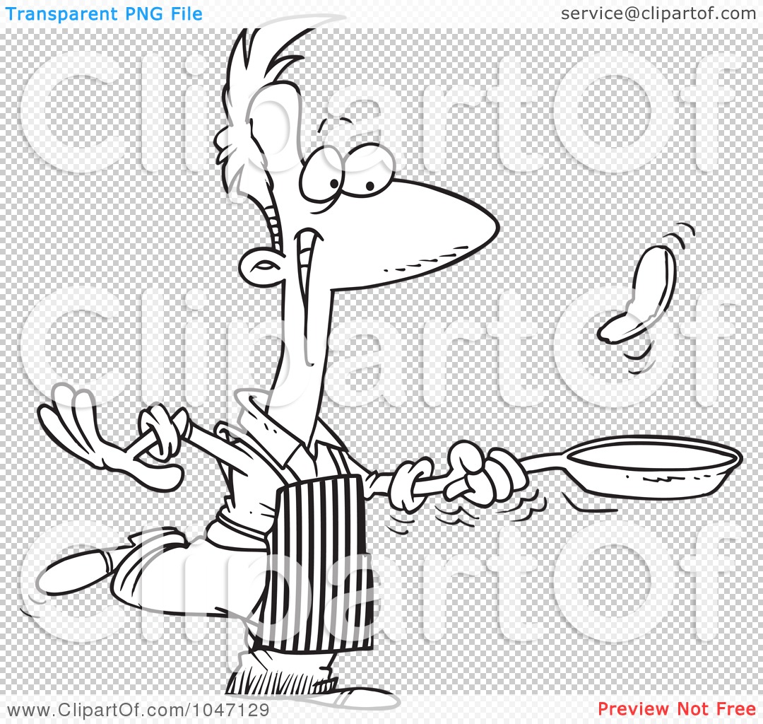 Pancake Tossing Clipart