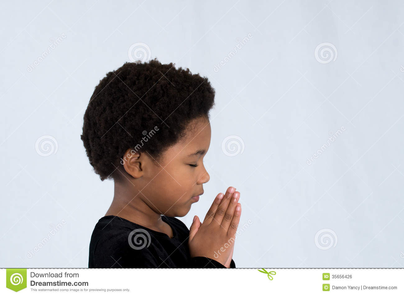 Praying African American Girl Royalty Free Stock Image   Image