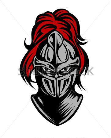 Premium   People   Medieval Dark Knight In Helmet  Vector Illustration
