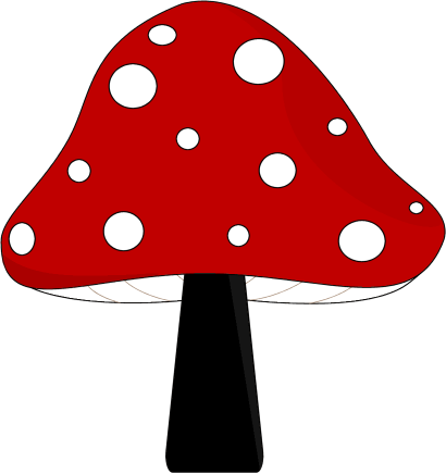 Red And Black Mushroom Clip Art   Red And Black Mushroom Image