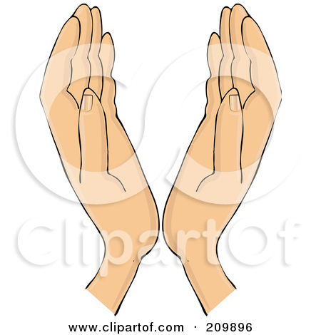 Rf  Clipart Illustration Of A Pair Of Hands Coming Together By Djart