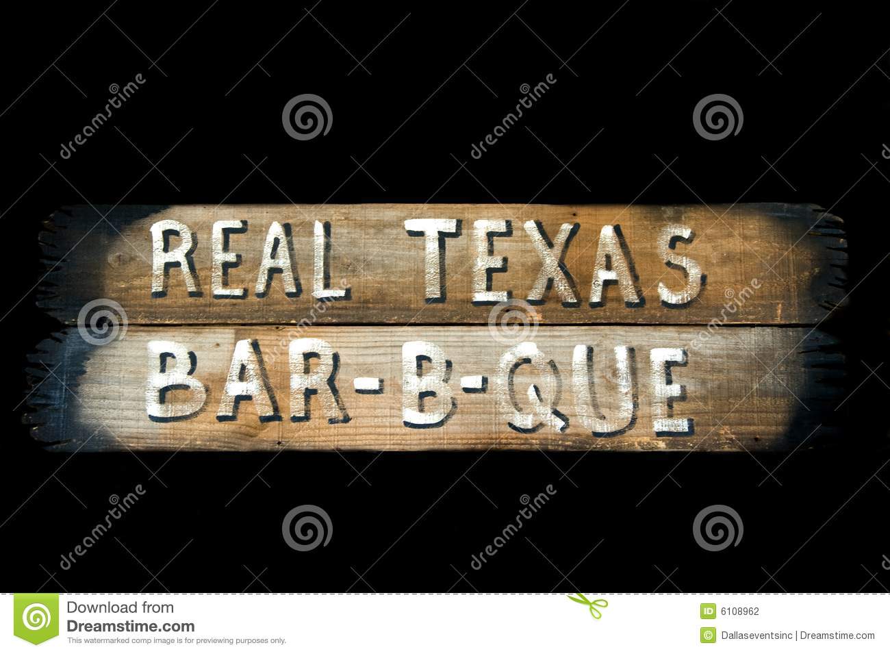 Rustic Texas Barbecue Sign Stock Photography   Image  6108962