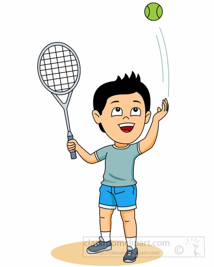 Tennis Clipart   Boy Playing Tennis Clipart 6224   Classroom Clipart