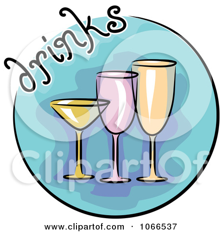 Their Wine Glasses Together In A Toast   Royalty Free Vector Clipart
