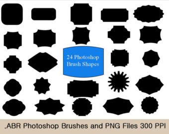 Brushes Shapes Stamps And Buttons Clip Art Set Digital Clipart
