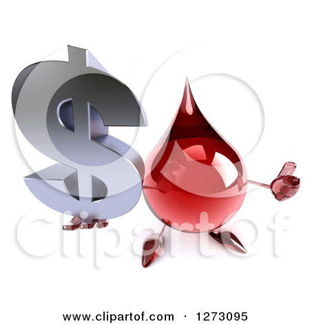 Clipart Of A 3d Hot Water Or Blood Drop Mascot Holding Up A Thumg And