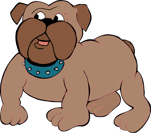 Curious Bulldog Cartoon Clip Art At Clker Com   Vector Clip Art Online