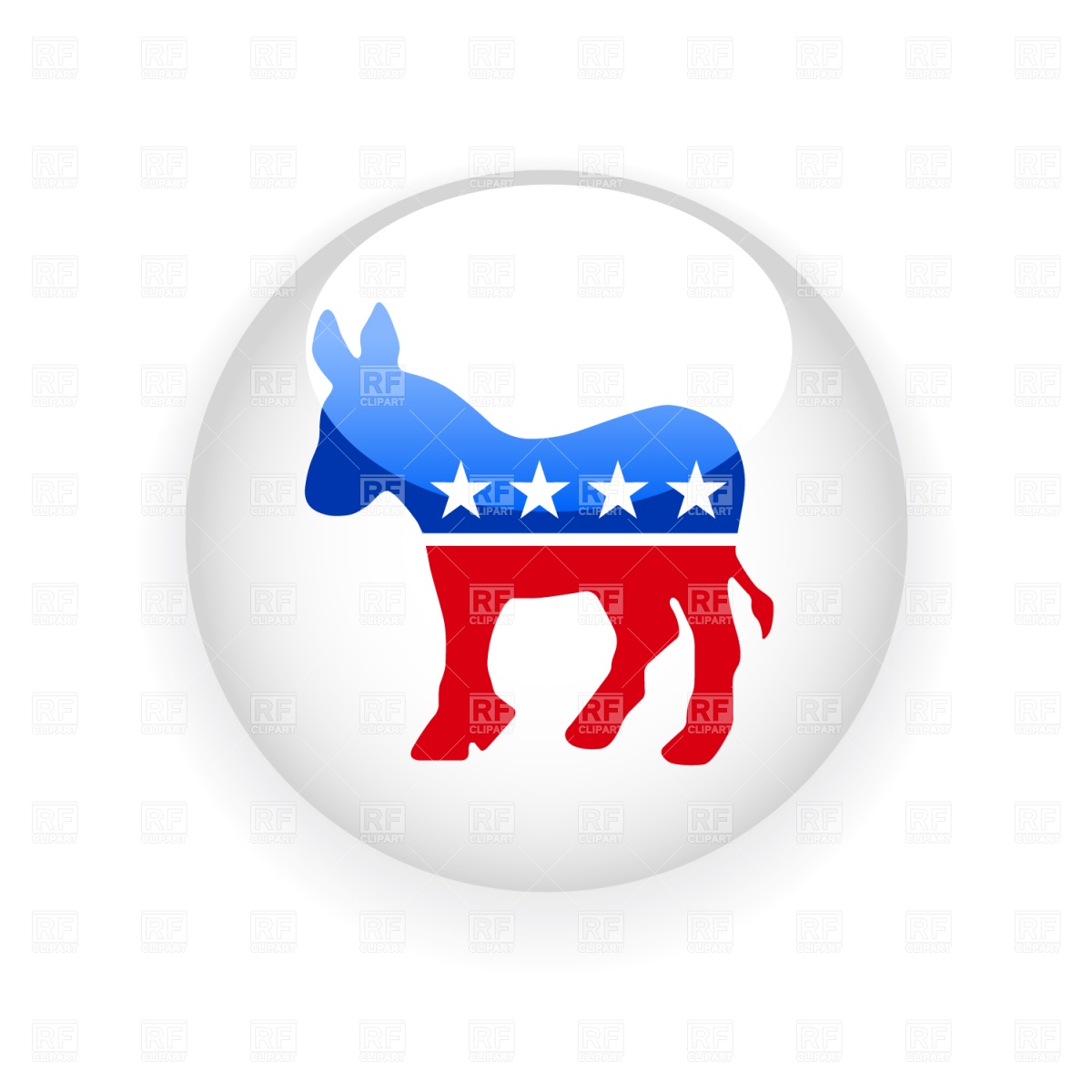 Democratic Donkey Symbol Download Royalty Free Vector Clipart  Eps 