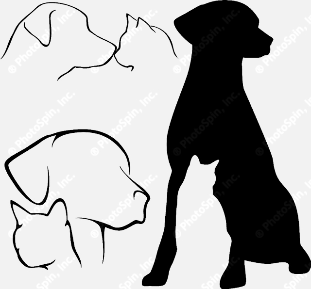 Dog And Cat Silhouette Clip Art Free   Clipart Panda   Free Clipart