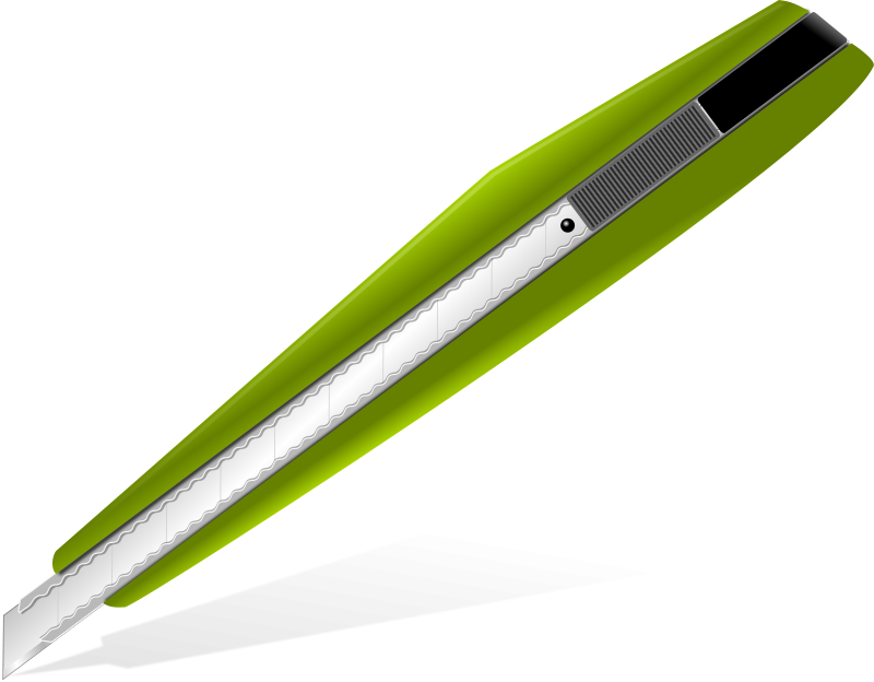 Free Green Utility Knife Clip Art