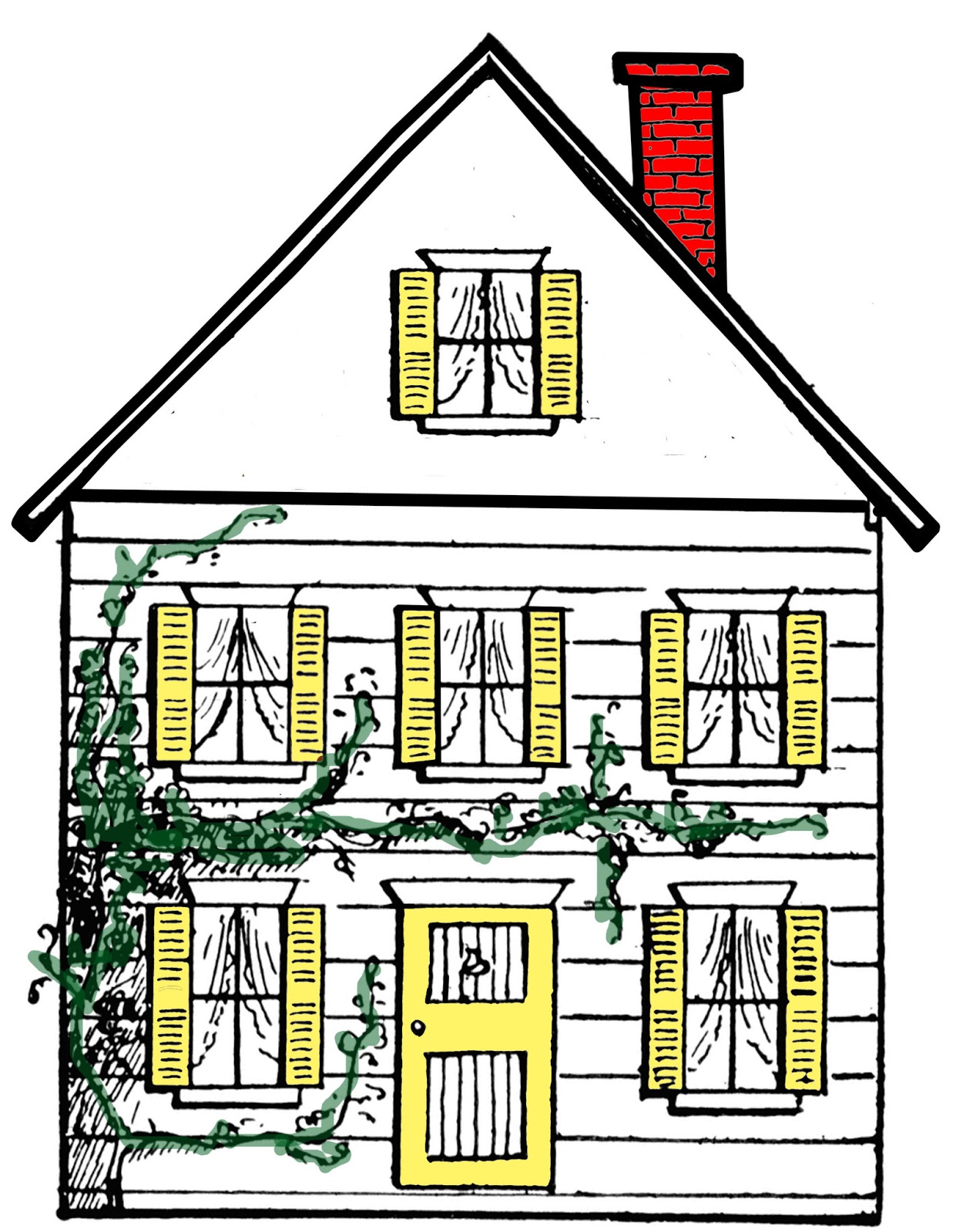 House Windows Clipart There Was A House With The