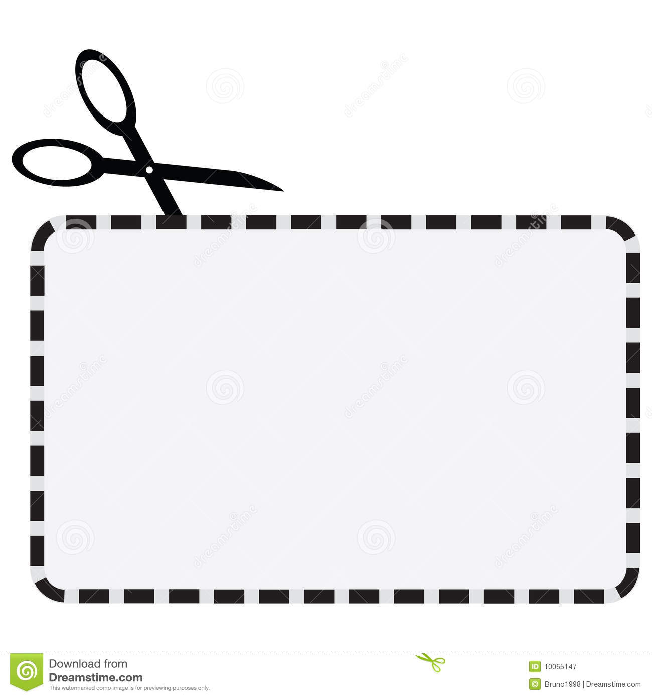Illustration Of A Coupon With Dotted Line For Cutting Clipart