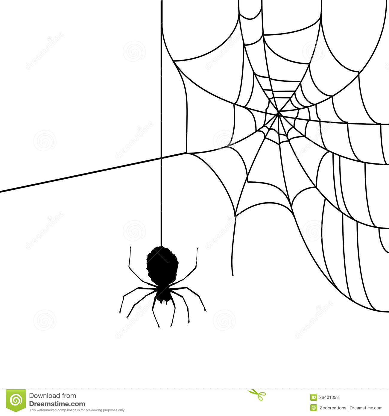 Illustration Of A Spider Web And Spider An Additional Vector  Eps File