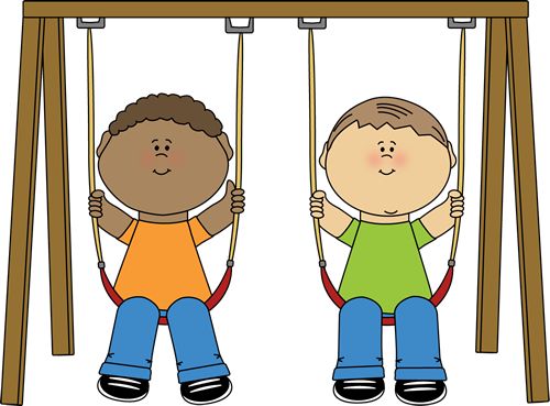 Kids On A Swing Clip Art   Kids On A Swing Image