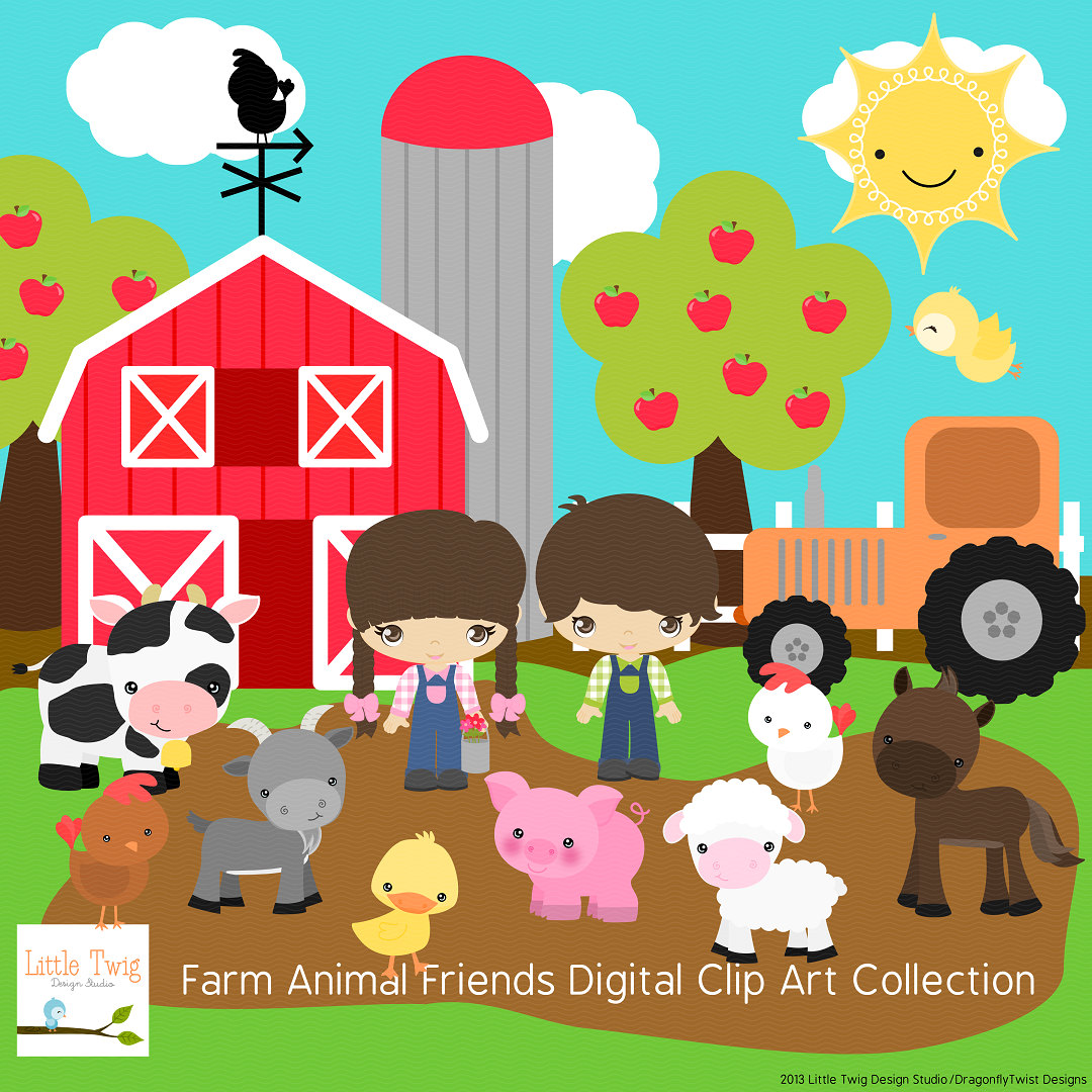 Our Farm Animals Digital Clip Art Clipart By Jandgdesignstudio