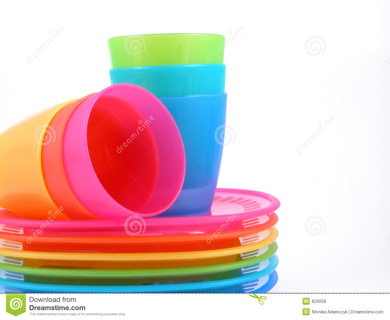 Plastic Cups And Plates Royalty Free Stock Photos   Image  829058