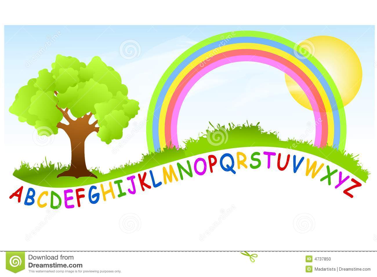 Preschool Playground Clipart Alphabet Playground Rainbow