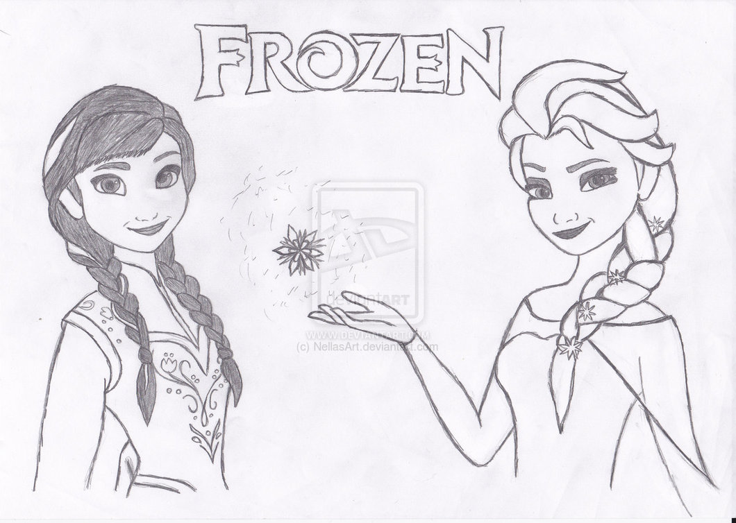 Princess Anna And Queen Elsa From Frozen  By Nellasart On Deviantart