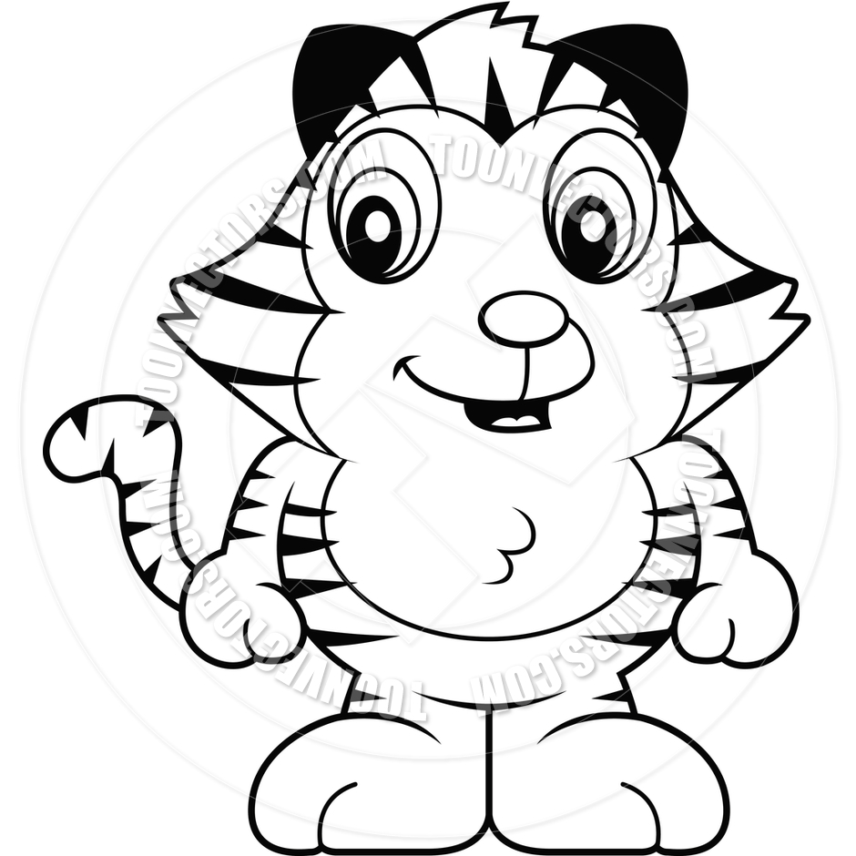 Tiger Eyes Clip Art Baby Tiger Clipart Black And White Toonvectors