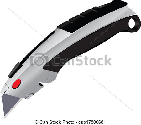Vector Of Utility Knife   Knife For Office And Construction Works With    