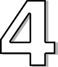 Alphabets Numbers Outlined Numbers White Number 4 White Png Html