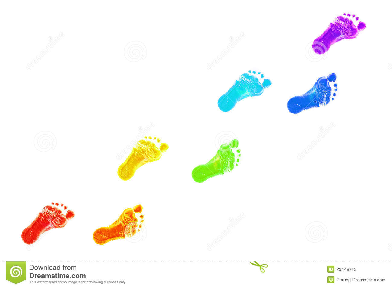 Baby Foot Prints All Colors Of The Rainbow  The Joyful Journey  On