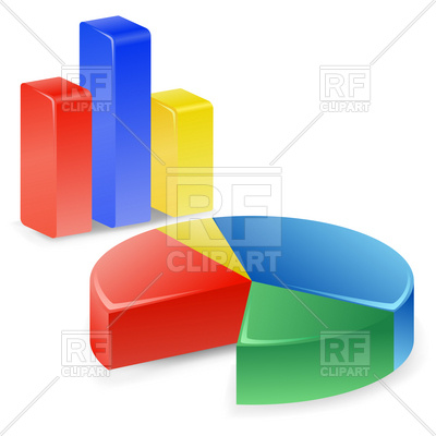 Bar And Pie Charts Business Finance Download Royalty Free Vector