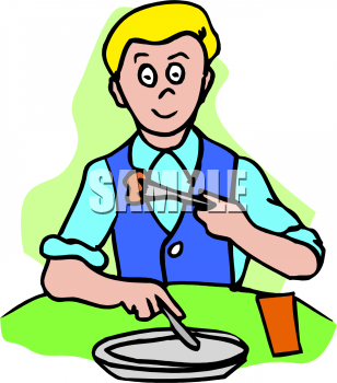 Boy Eating Dinner Clip Art Images   Pictures   Becuo