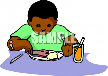 Boy Eating Dinner Clip Art Images   Pictures   Becuo