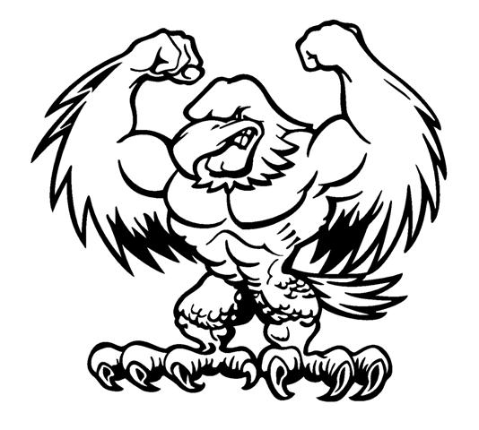 Cartoon Eagle Mascot Logo Clip Art