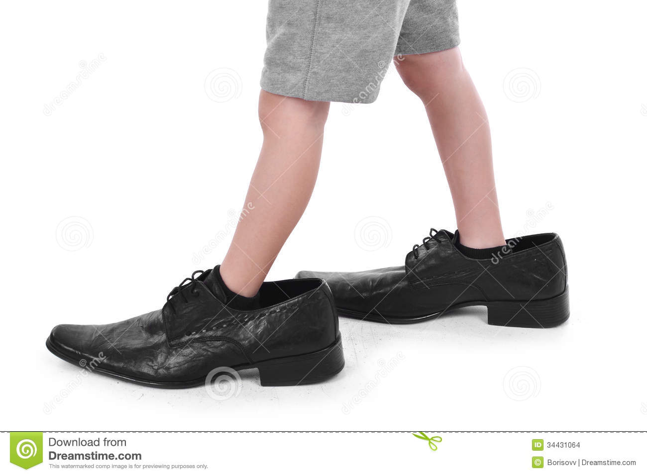 Child Walking Feet Clipart Boy S Little Feet In Big Black