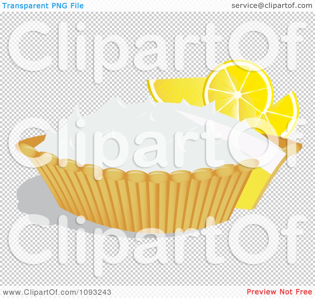 Clipart Lemon Meringue Pie 1   Royalty Free Vector Illustration By
