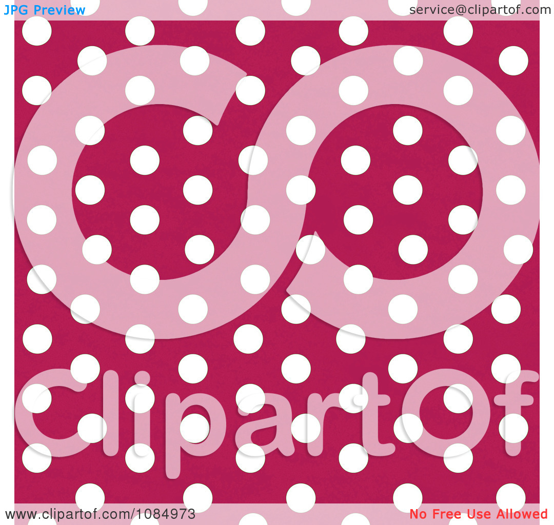 Clipart White Christmas Polka Dots On Red Background   Royalty Free