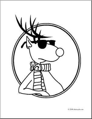 Cool Reindeer Coloring Page Cool Reindeer With Sunglasses Coloring