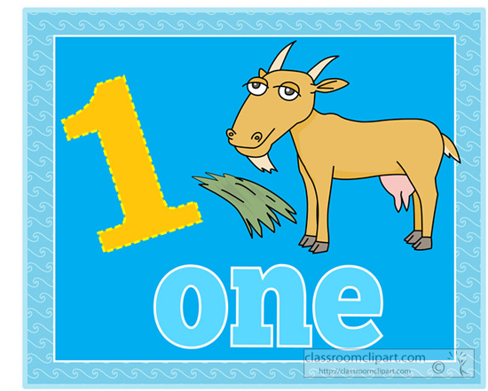 Counting   Counting Numbers One Donkey 5   Classroom Clipart
