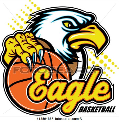 Drawing   Eagle With Basketball  Fotosearch   Search Clipart