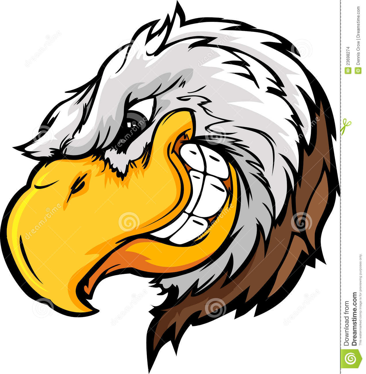 Eagle Mascot Head With Sly Expression