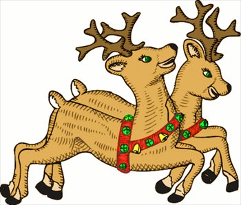 Free Reindeer Pair Clipart   Free Clipart Graphics Images And    