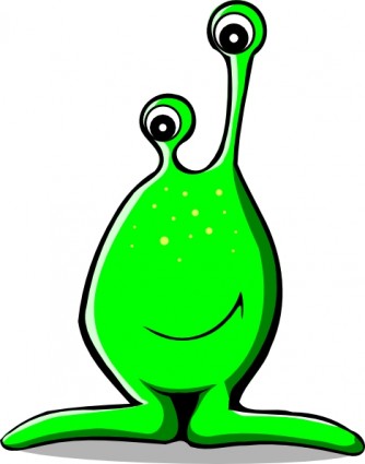 Green Comic Alien Clip Art Free Vector In Open Office Drawing Svg