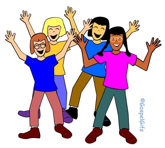 Group Of Happy Girls Showing Great Excitement About Something Fun They