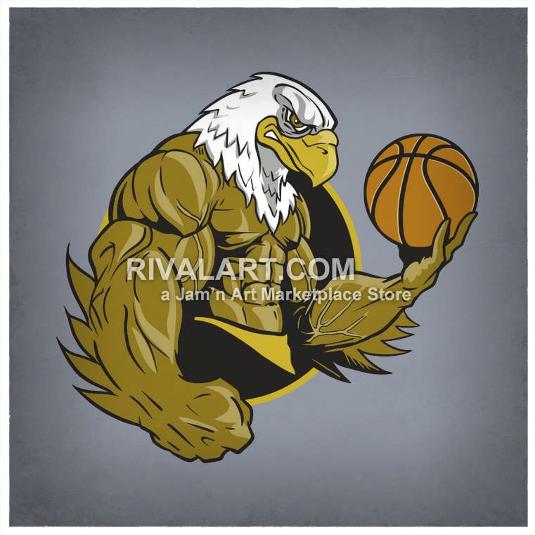 Home   Mascot Clipart   Eagle Clipart   Colored Eagle Holding A