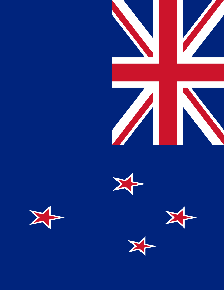 New Zealand Flag Full Page Clipart